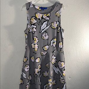 Apt. 9 Gray and Pink Floral  Dress